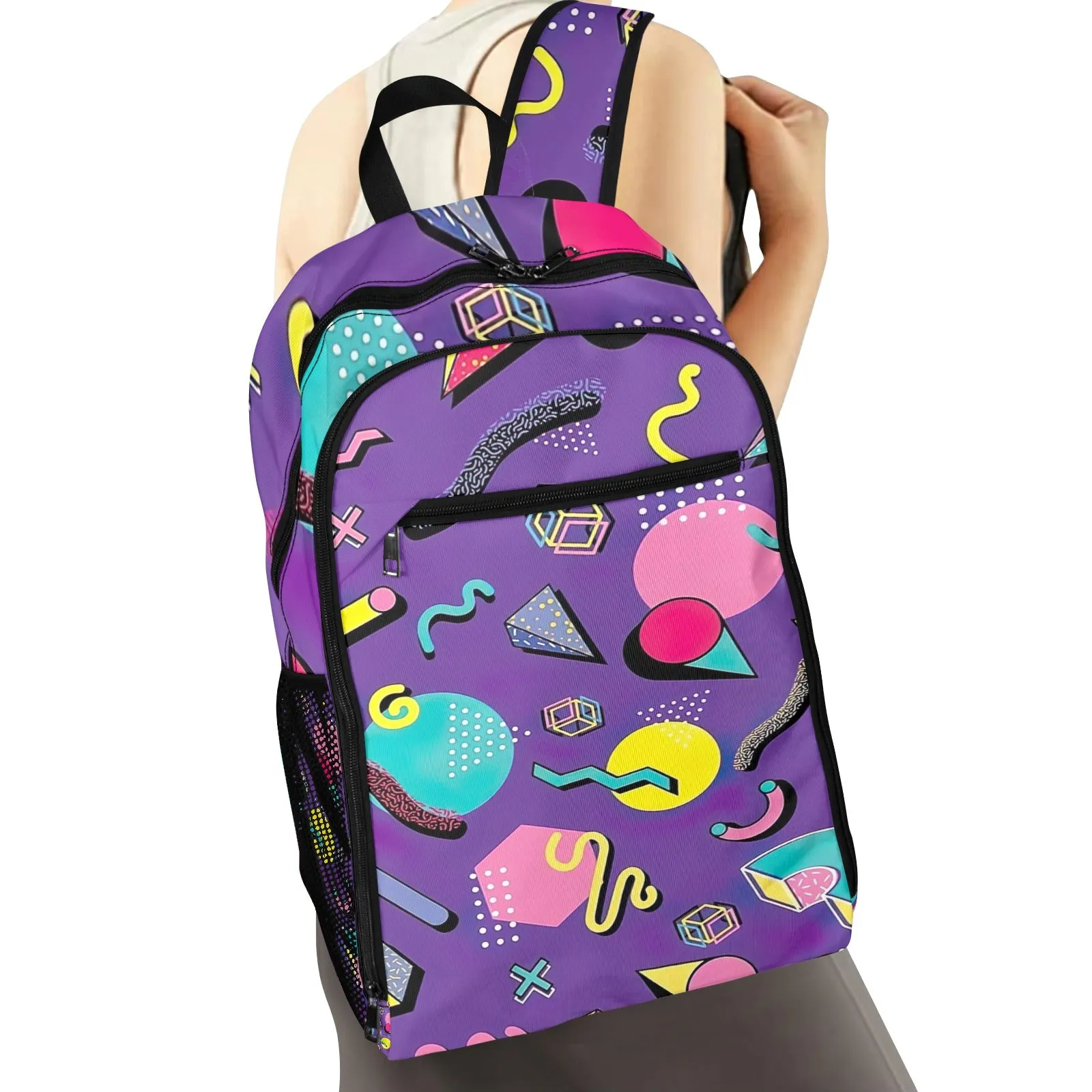Neon Grape Vibes All Over Print Leisure Sports Backpack