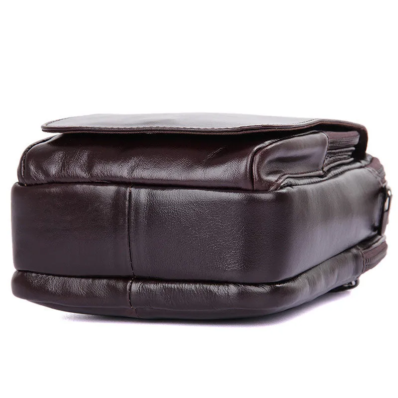 New Fashion Messenger Bags Casual Leather Bags For Men Leather Messenger Corssbody Side Shoulder Bag 1012