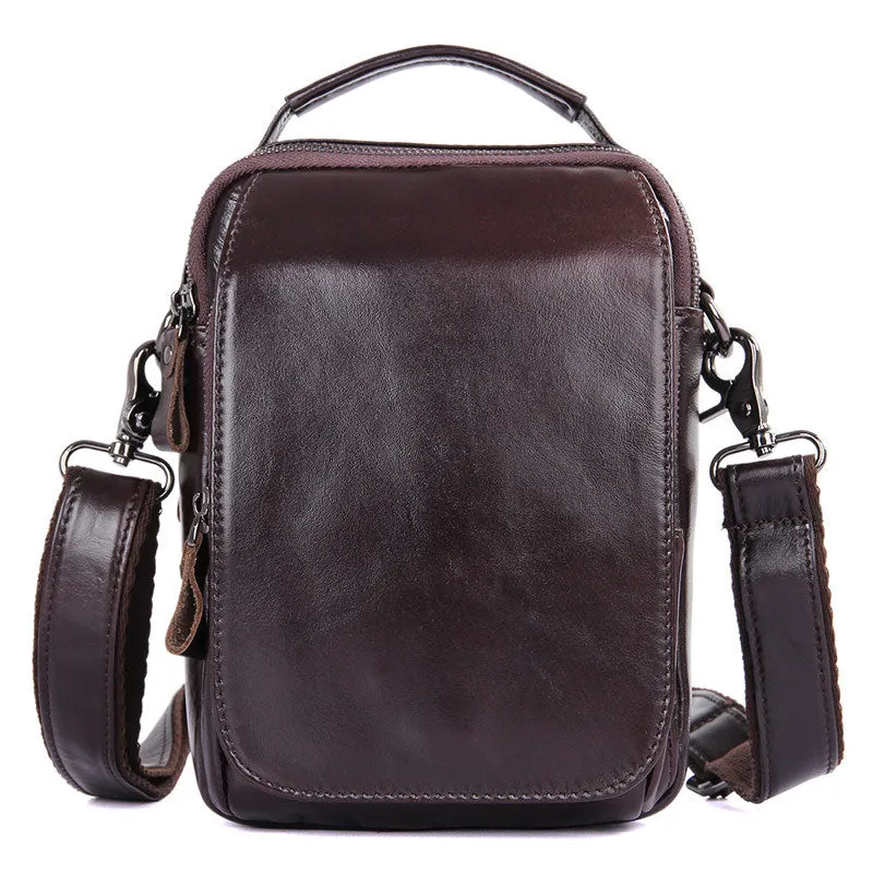 New Fashion Messenger Bags Casual Leather Bags For Men Leather Messenger Corssbody Side Shoulder Bag 1012