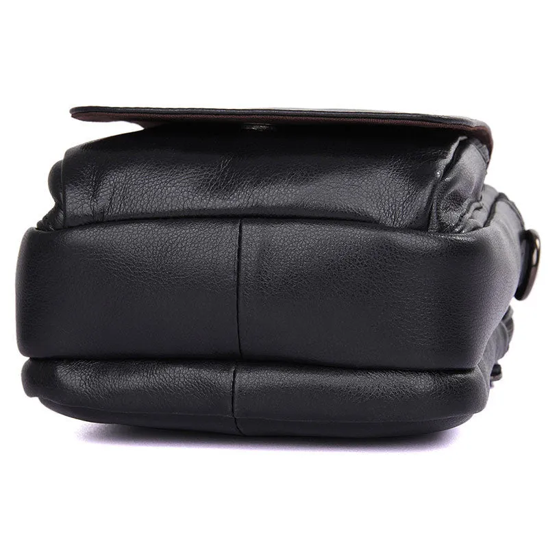 New Fashion Messenger Bags Casual Leather Bags For Men Leather Messenger Corssbody Side Shoulder Bag 1012