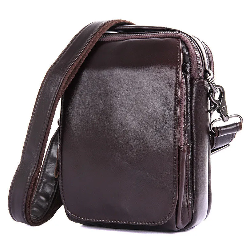 New Fashion Messenger Bags Casual Leather Bags For Men Leather Messenger Corssbody Side Shoulder Bag 1012