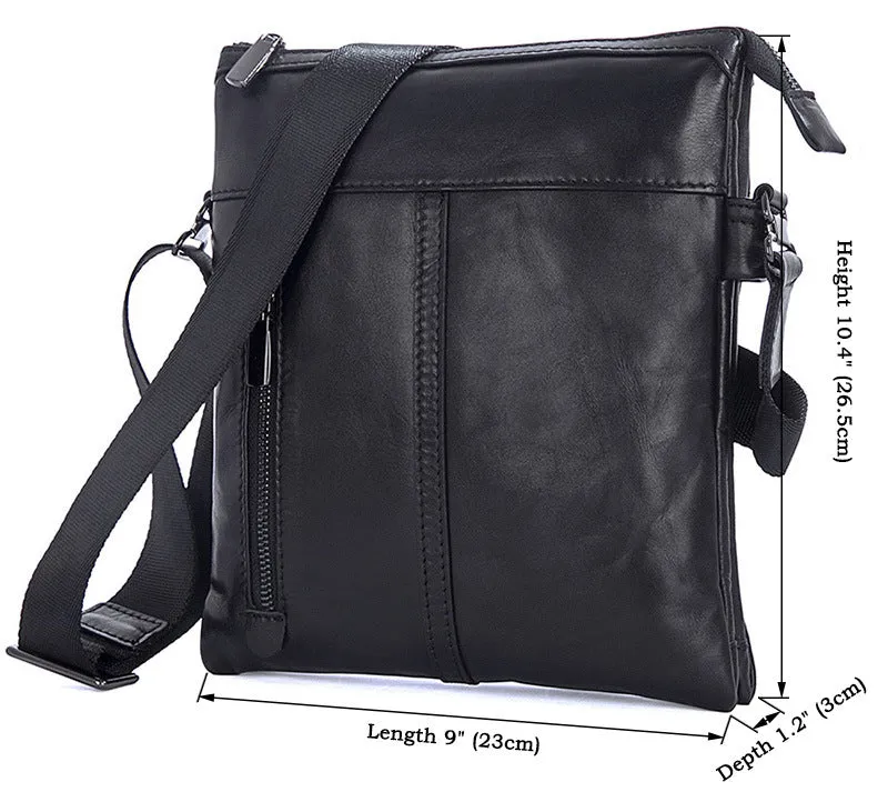New Fashion Messenger Bags Casual Leather Bags For Men Leather Messenger Corssbody Side Shoulder Bag 1023A