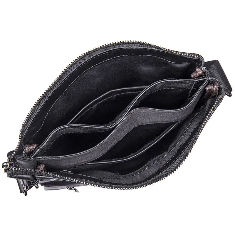 New Fashion Messenger Bags Casual Leather Bags For Men Leather Messenger Corssbody Side Shoulder Bag 1023A