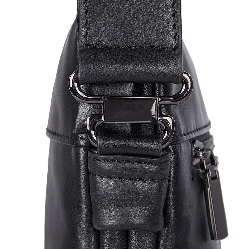 New Fashion Messenger Bags Casual Leather Bags For Men Leather Messenger Corssbody Side Shoulder Bag 1023A