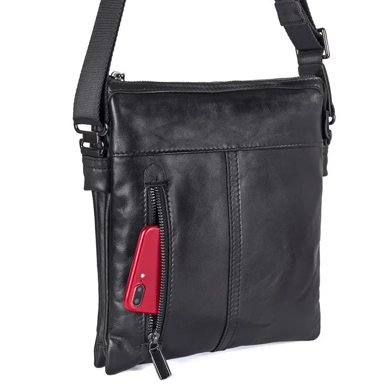 New Fashion Messenger Bags Casual Leather Bags For Men Leather Messenger Corssbody Side Shoulder Bag 1023A
