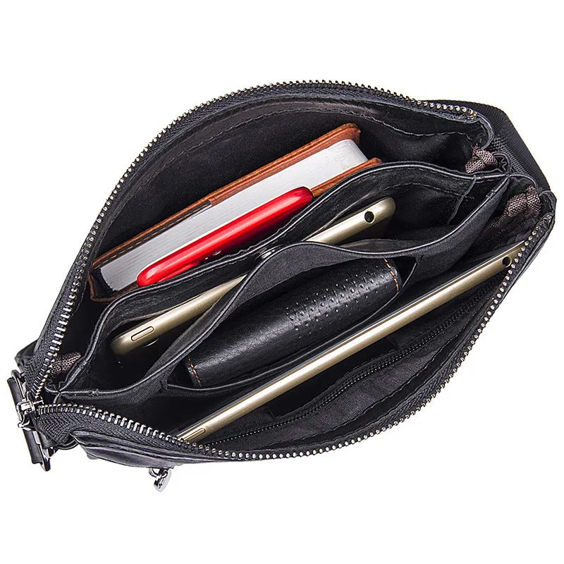 New Fashion Messenger Bags Casual Leather Bags For Men Leather Messenger Corssbody Side Shoulder Bag 1023A