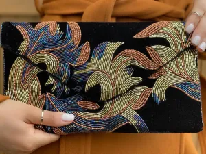 New Flame Velvet Clutch