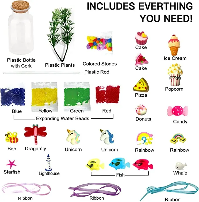 New TBC The Best Crafts 45 Piece Terrarium DIY Kit for Kids, Age 6  Fun & Educational! Great for Easter!!