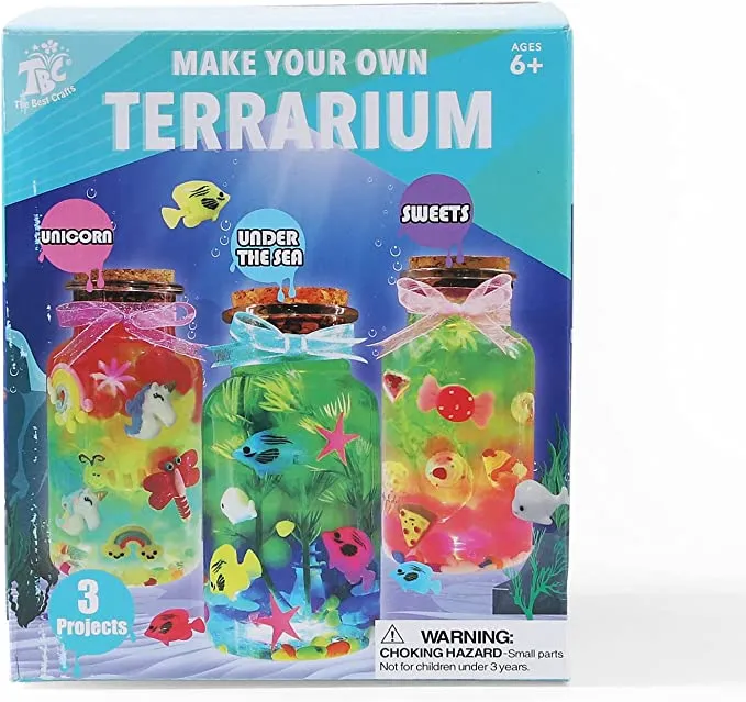 New TBC The Best Crafts 45 Piece Terrarium DIY Kit for Kids, Age 6  Fun & Educational! Great for Easter!!