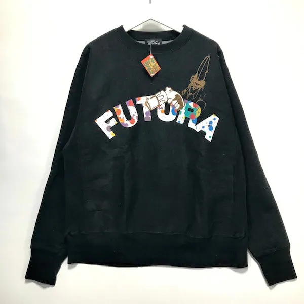 OFFERS OK! [L/XL] DS! Futura Laboratories Vintage Pointman Arc Logo Crewneck Sweatshirt Black