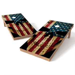 Official Size 2x4 Skull Flag Cornhole Game