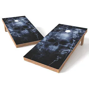 Official Size 2x4 Smoking Skull Cornhole Game