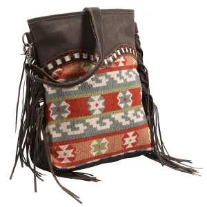 OHLAY MESSENGER Upcycled Wool Upcycled Canvas Hair-on Genuine Leather women bag western handbag purse