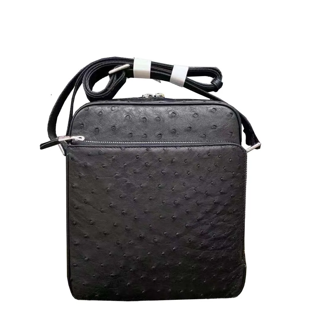 Ostrich Leather Sling Bag