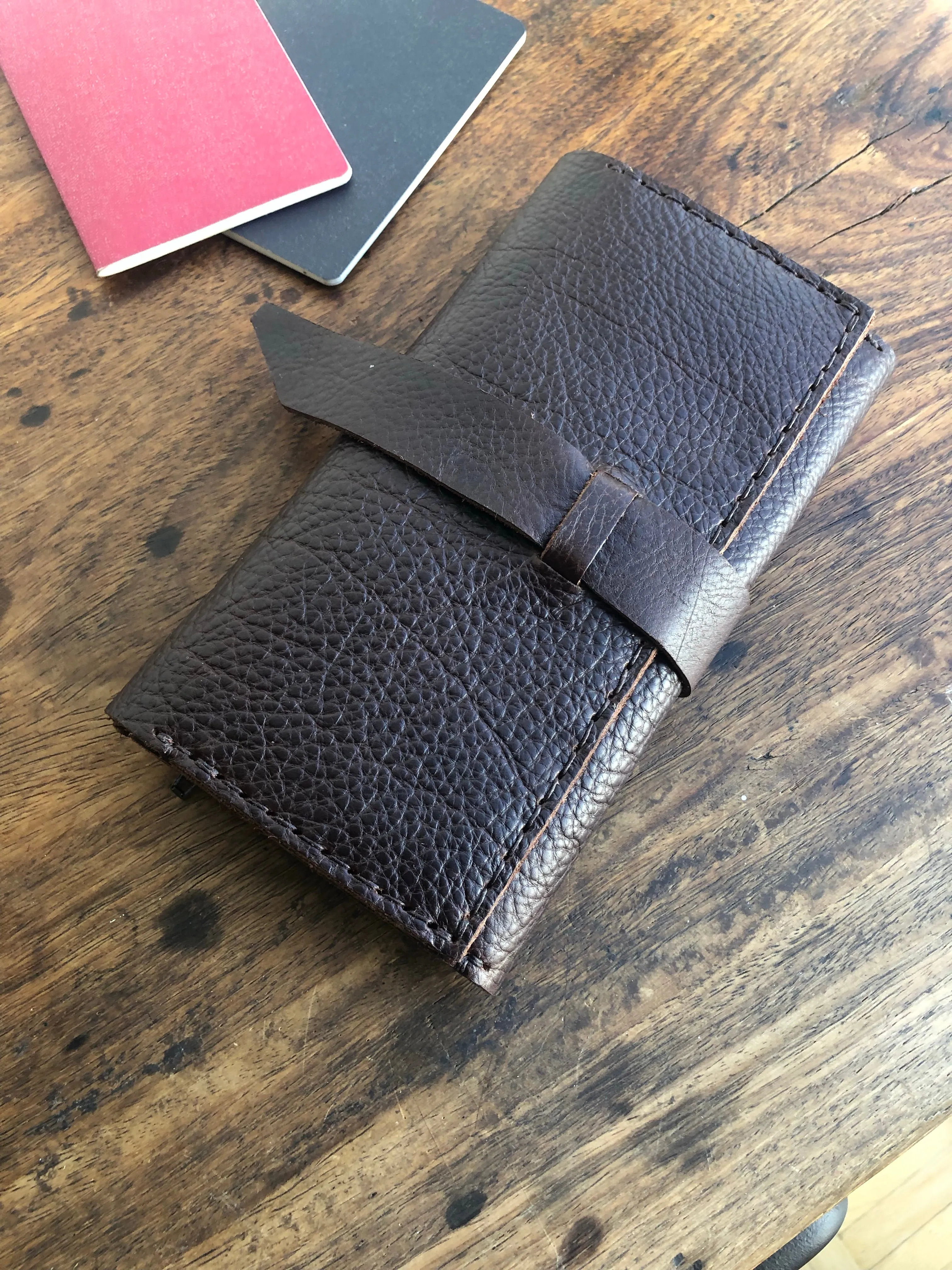 Oversized wallet / large leather travel wallet /