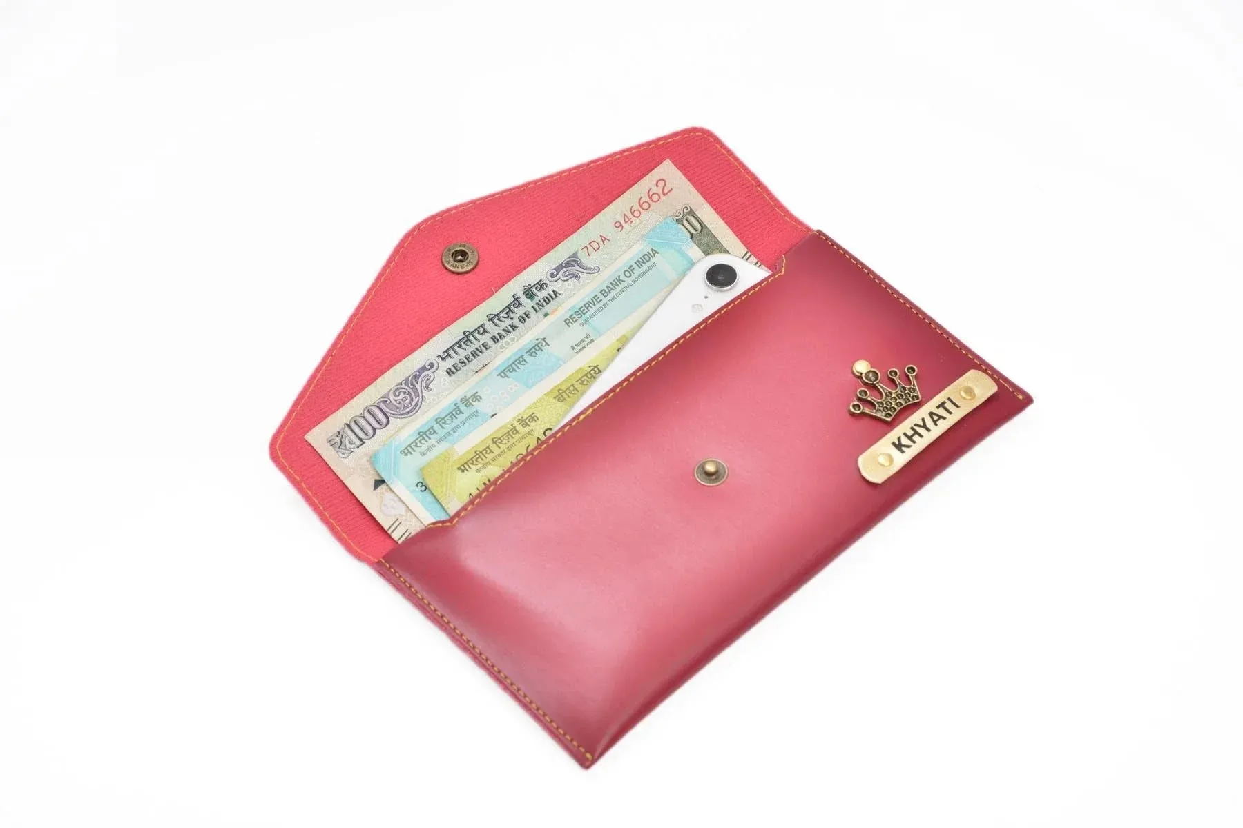 Pack of 2 Personalized Minimal Clutch with Charm