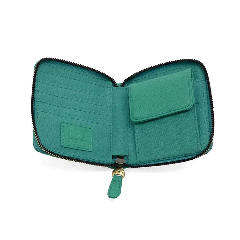 Palmer Square Zip Around Wallet in Turquoise