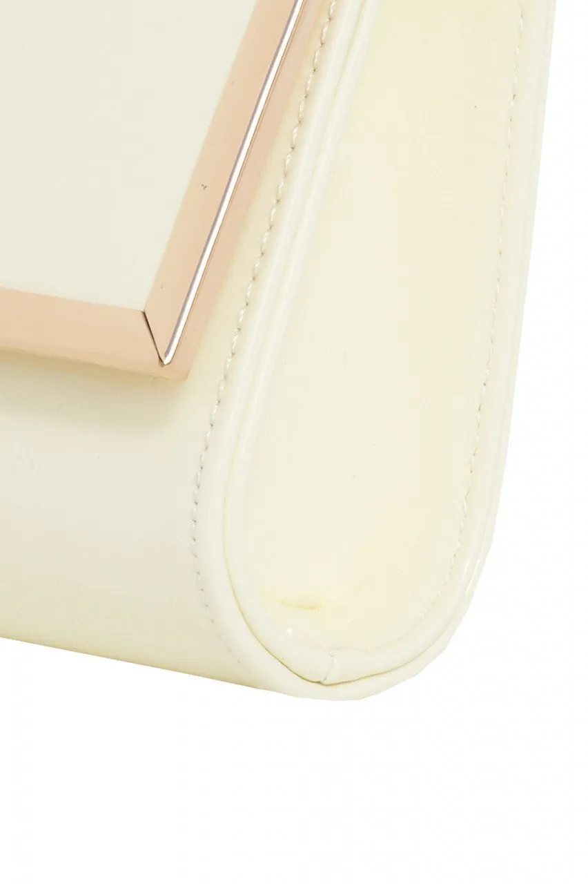 Patent  Rectangle Gold Edged Clutch