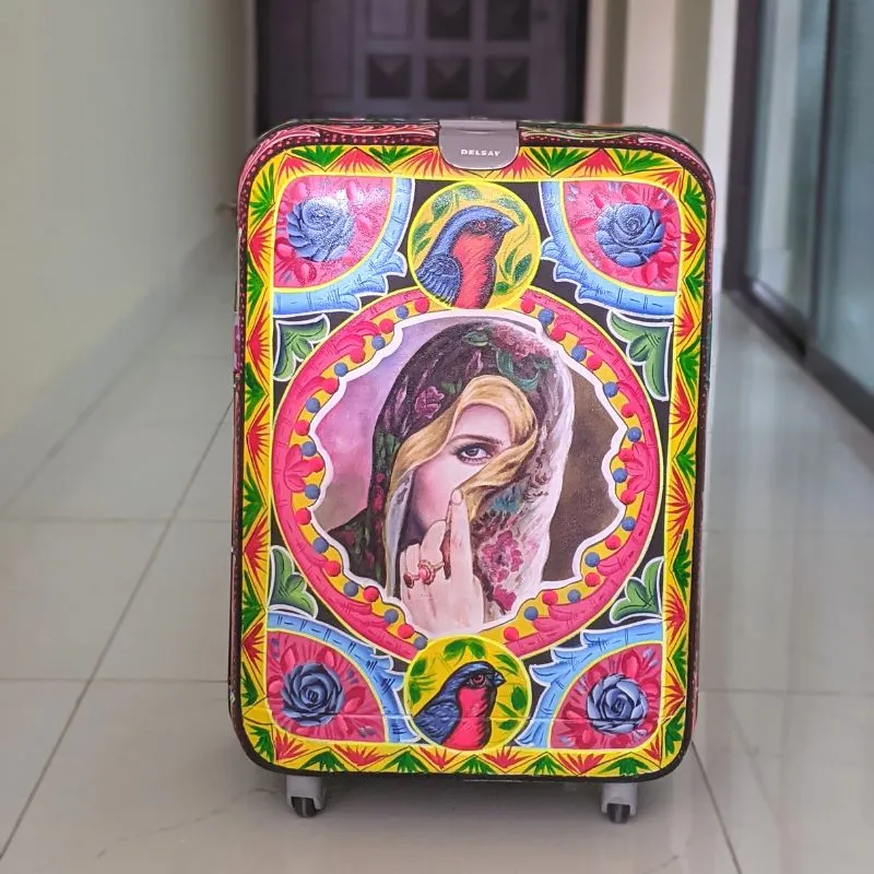 Peacock Hand Painted Hand Carry Bag for Travel