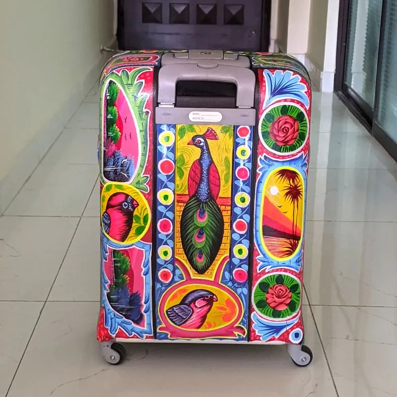 Peacock Hand Painted Hand Carry Bag for Travel