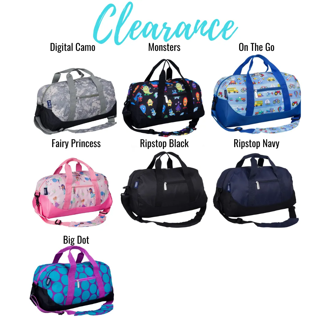 Personalized Overnighter Duffle Bags for Kids - 26 Colors