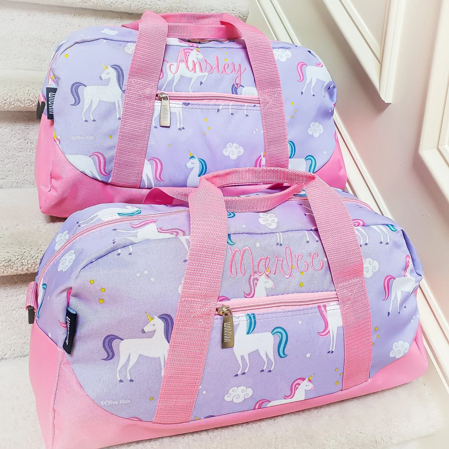 Personalized Overnighter Duffle Bags for Kids - 26 Colors