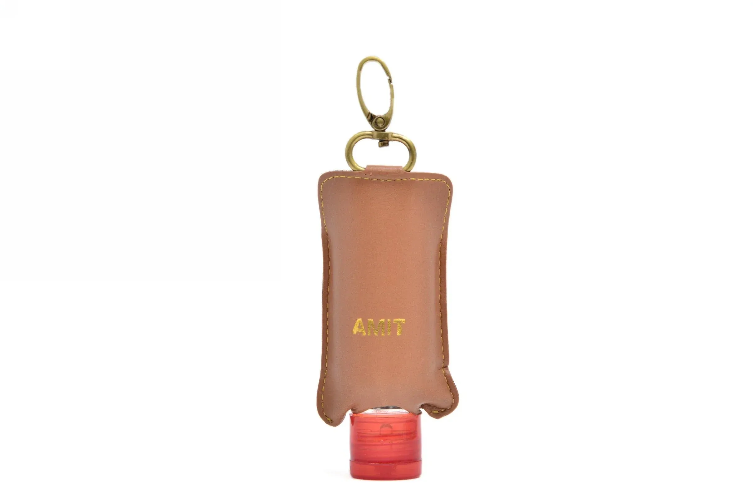 Personalized Sanitizer Holder - Tan