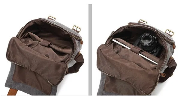 Photographic Hunter Camera Bag Canvas DSLR Camera Bag Vintage Crossbody Messenger Bag 9002