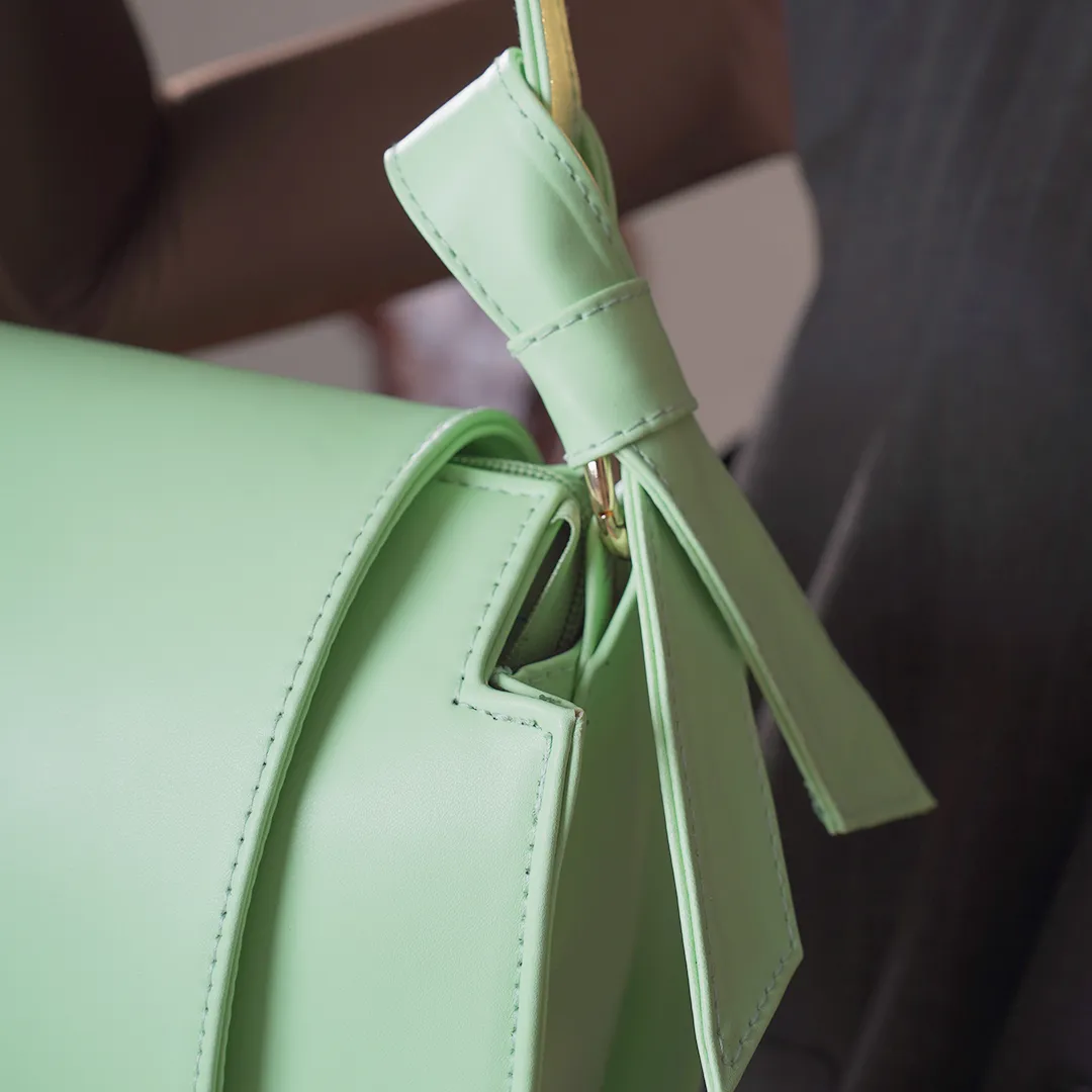 Plain Leather Fanny Bag - Green