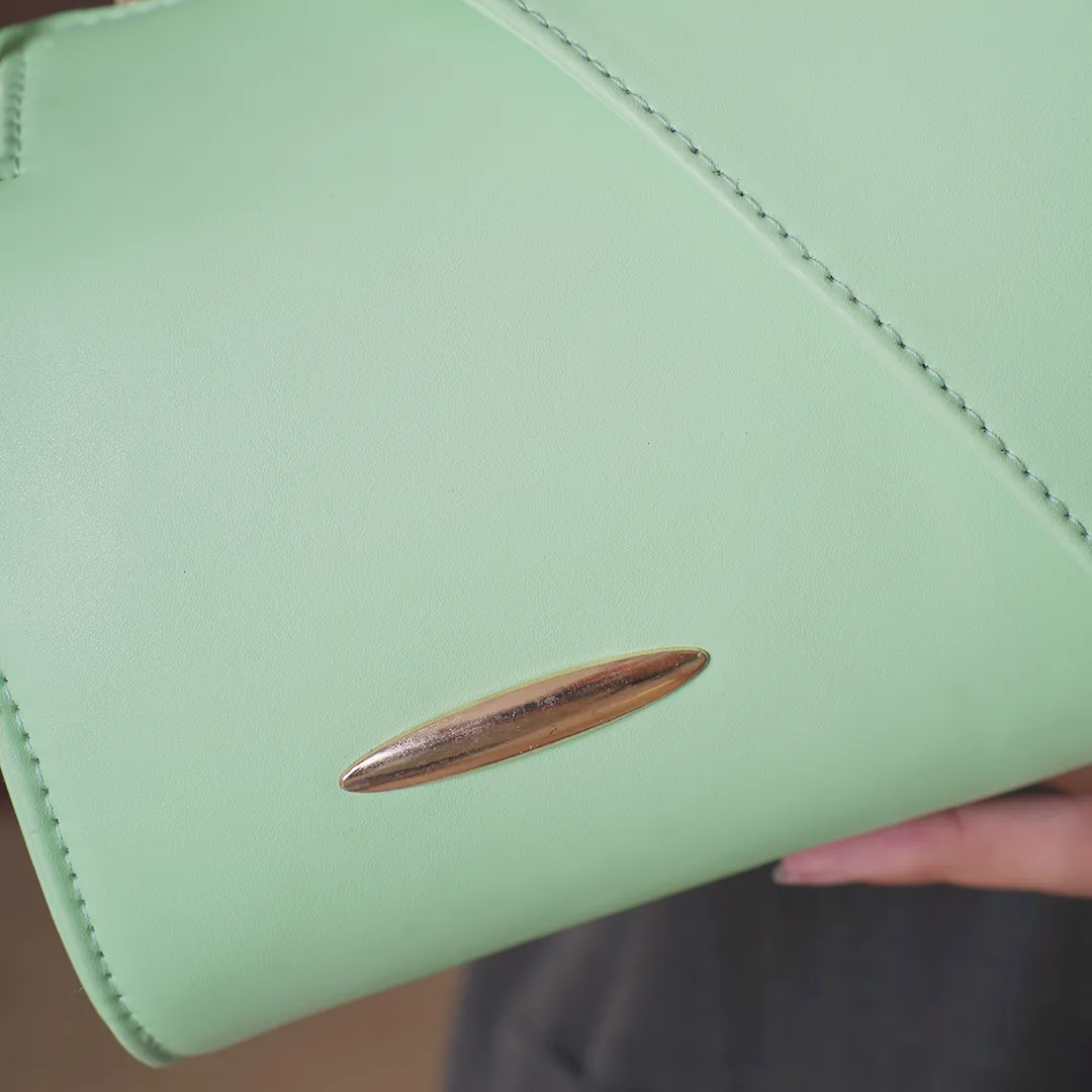 Plain Leather Fanny Bag - Green