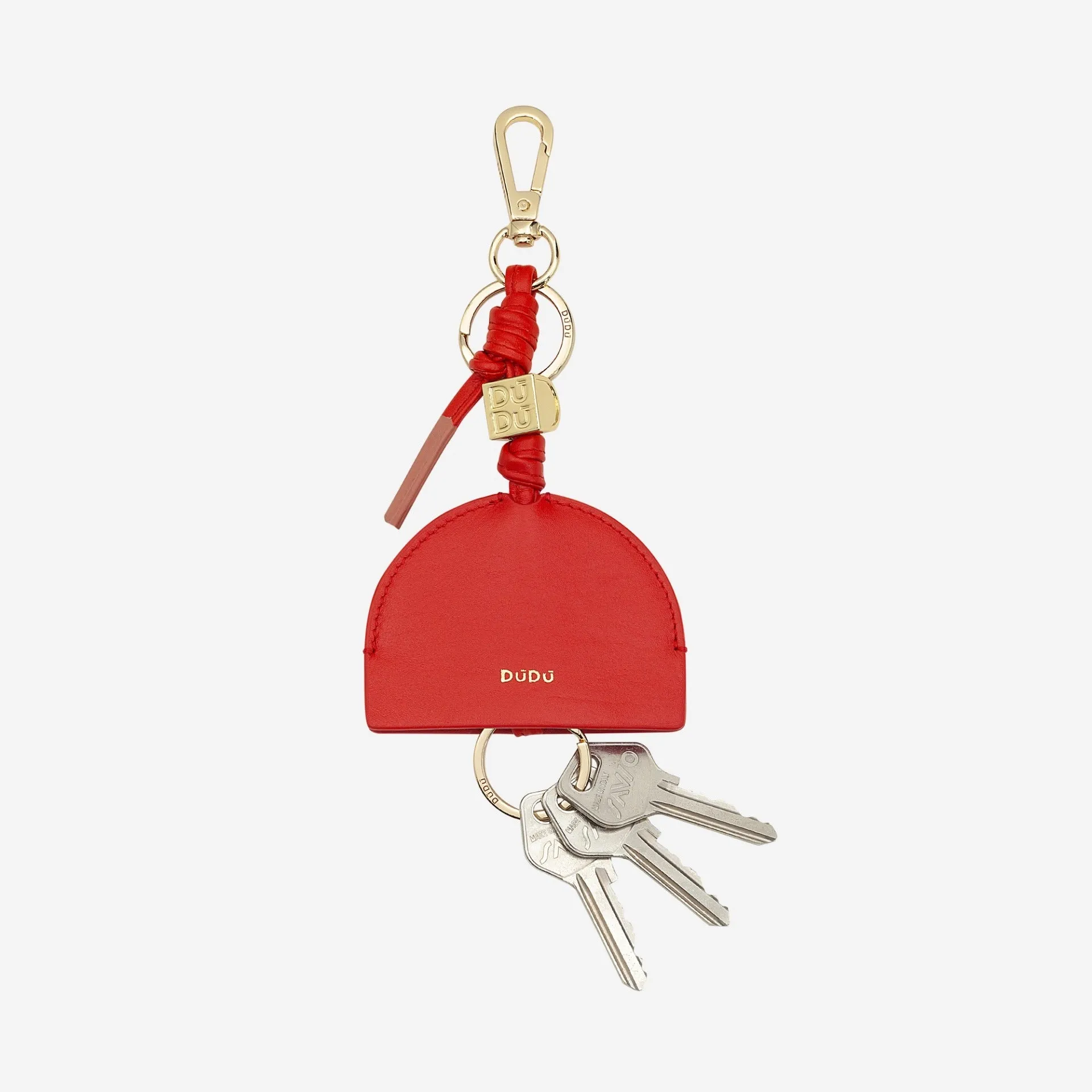 Portachiavi Dudu Bags Santorini in Pelle Rosso Fiamma