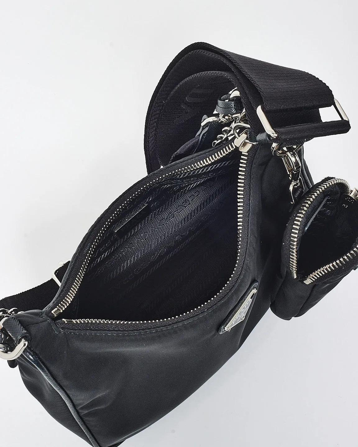 Prada Black Nylon Re Edition 2005 Crossbody Bag