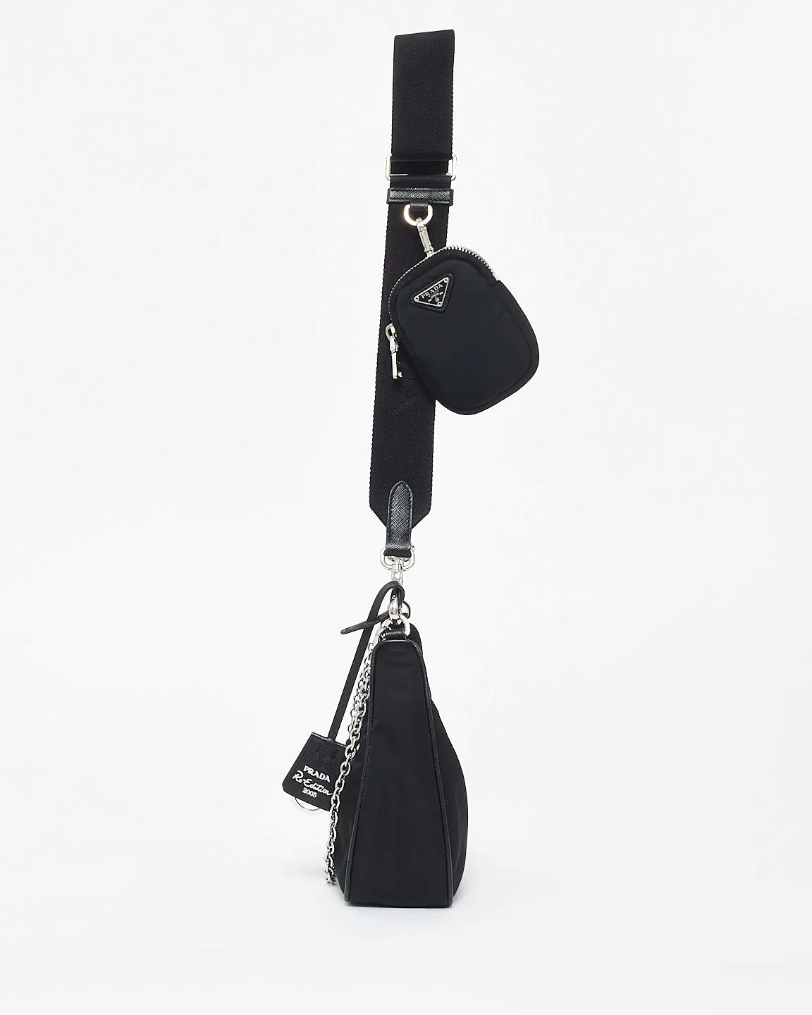 Prada Black Nylon Re Edition 2005 Crossbody Bag