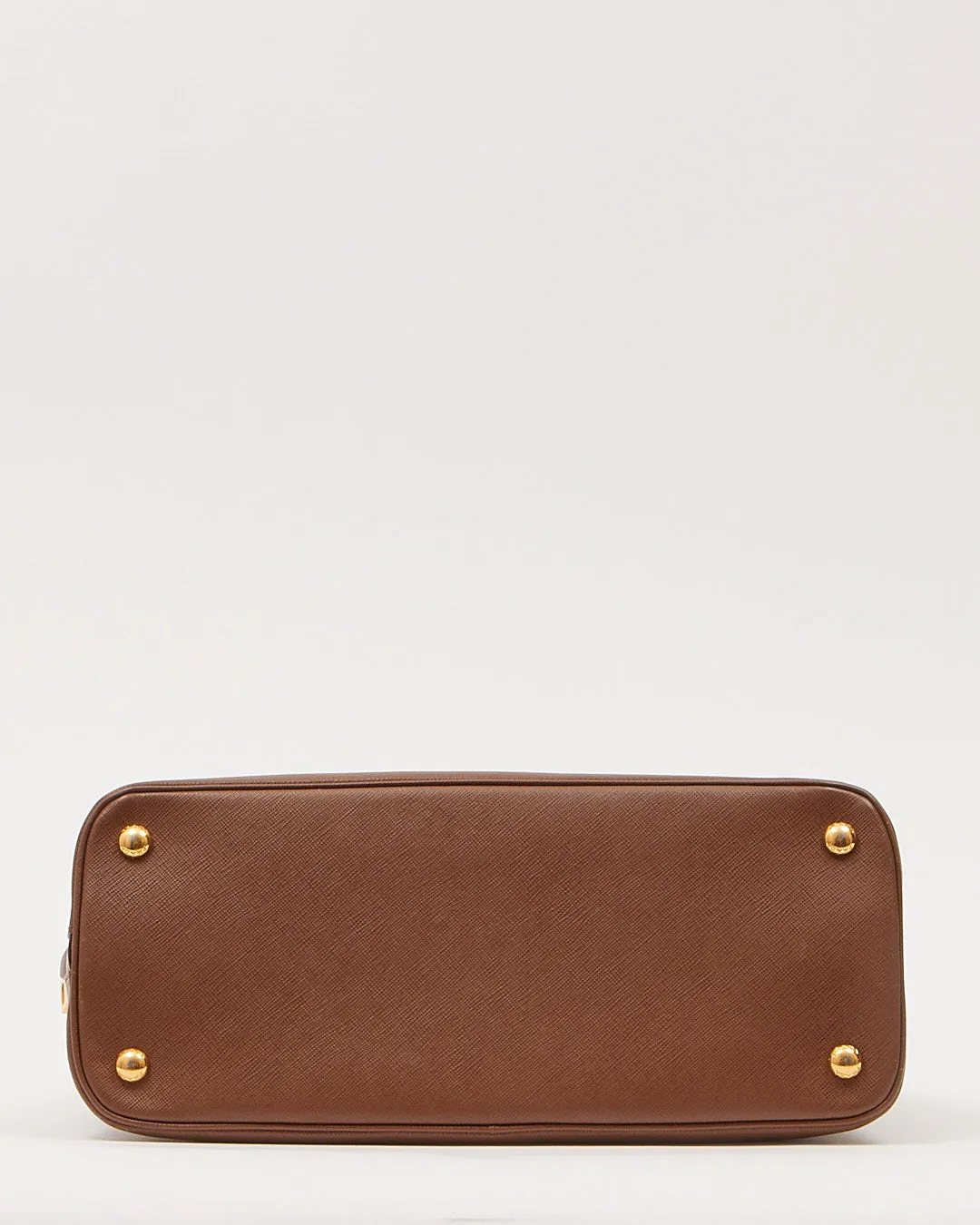 Prada Brown Saffiano Promenade Medium Lux Bag