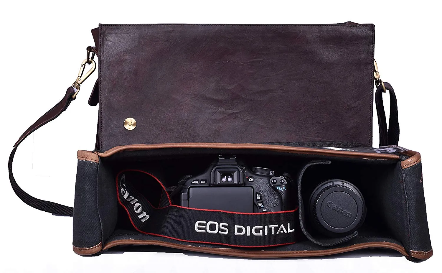 Professional DSLR Camera Leather Bag