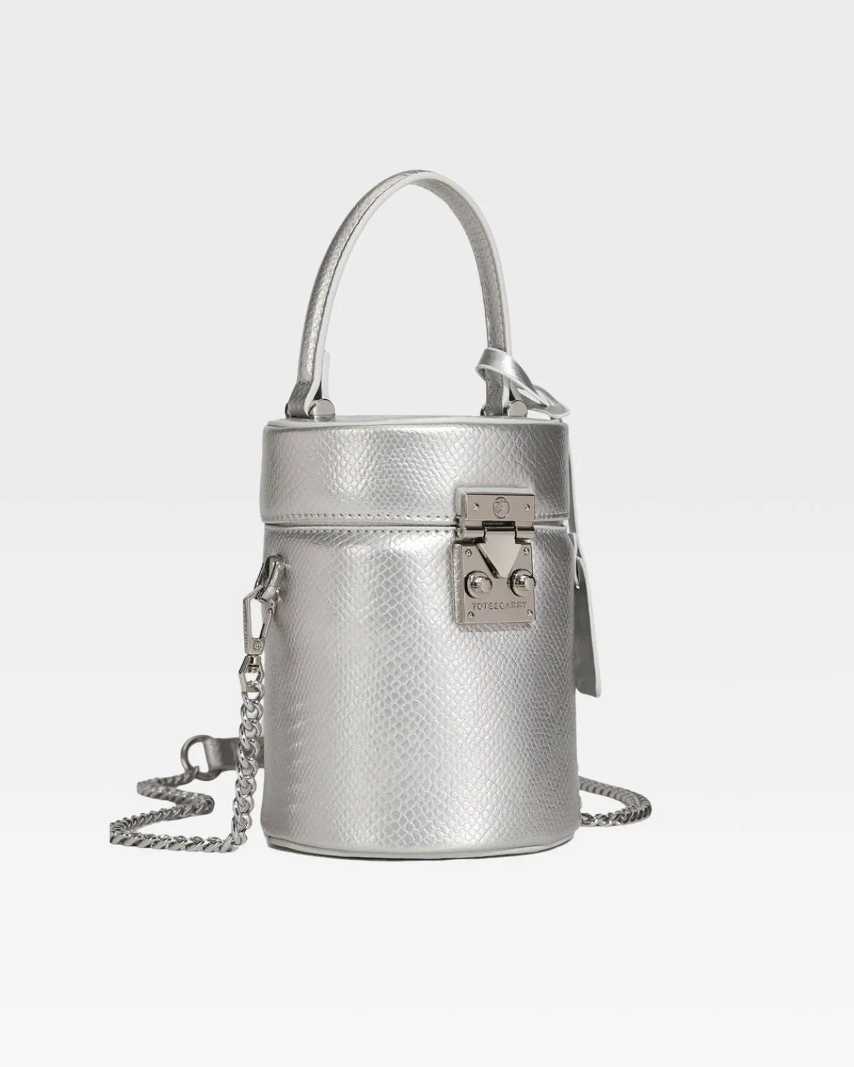 PY Mini Barrel Purse in Silver