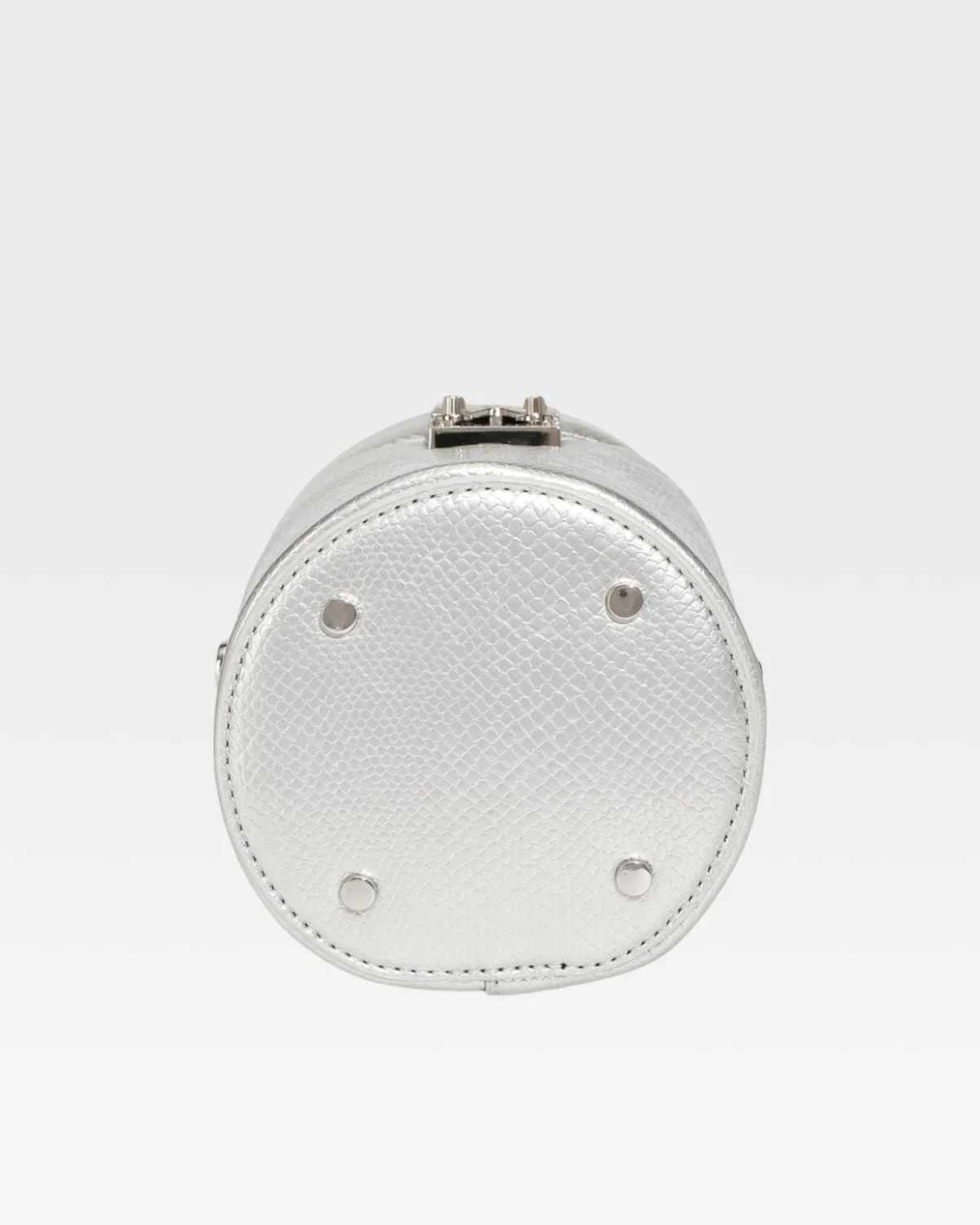 PY Mini Barrel Purse in Silver