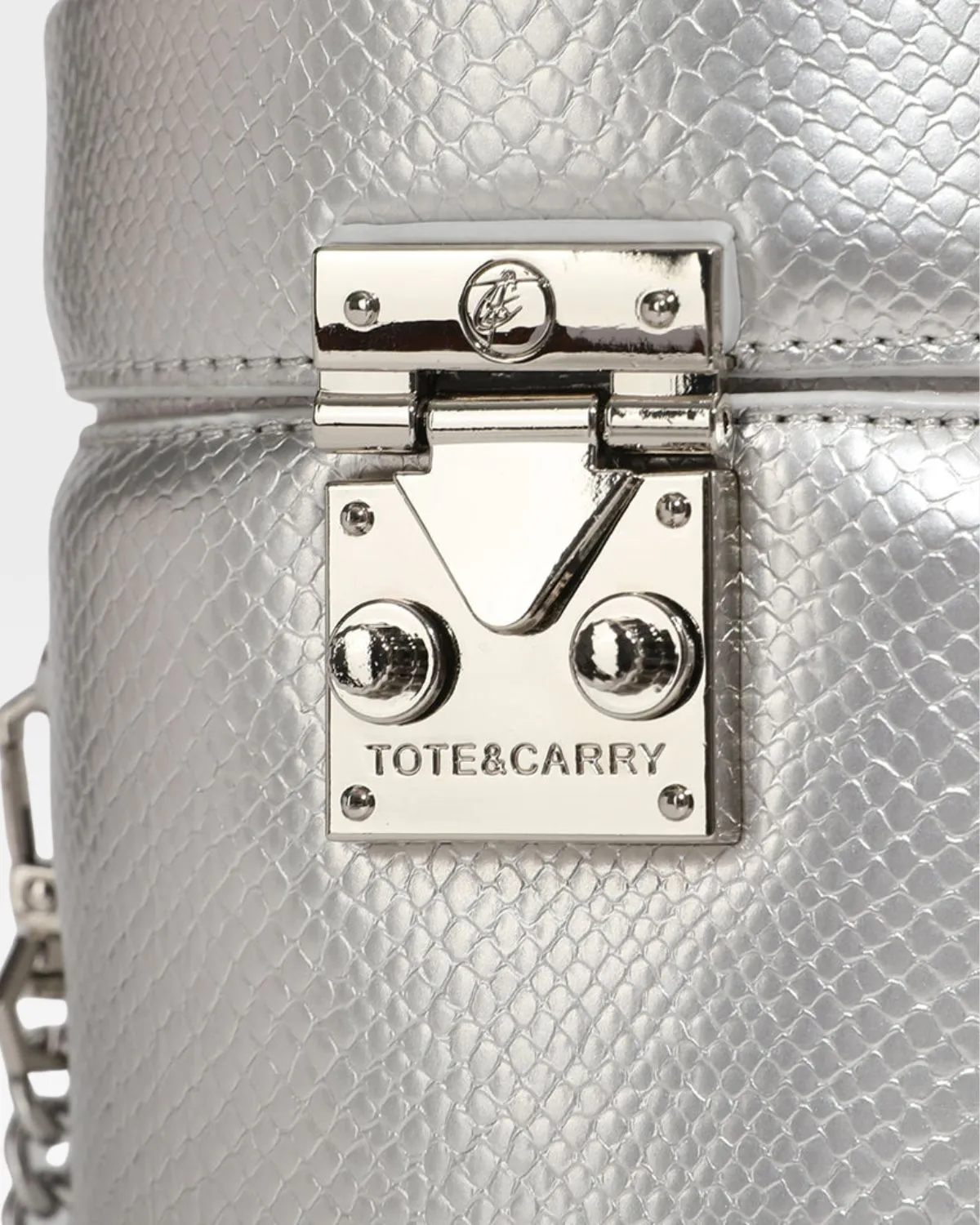 PY Mini Barrel Purse in Silver