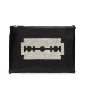 RAZOR BLADE EMBROIDERED CLUTCH BAG