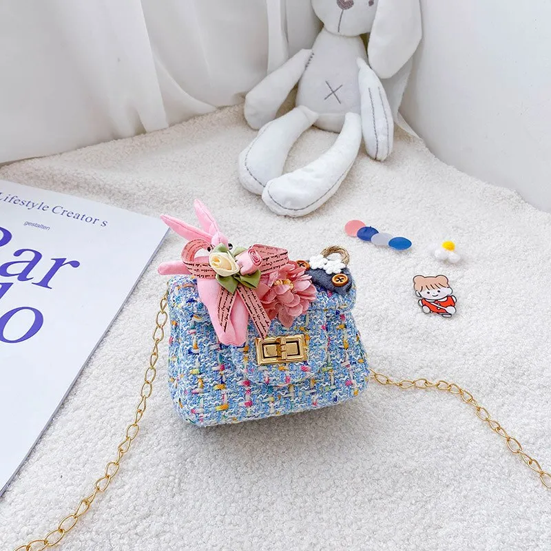 Realaiot Korean Style Kids Purses and Handbags Cute Mini Crossbody Little Girl Rabbit Messenger Bag Baby Pearl Clutch Purse Gifts for Women