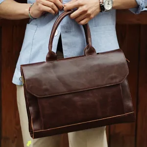 realaiot Men's Handbag, Men's Bag, Pu Leather Shoulder Messenger Business Computer Briefcase For Men Women