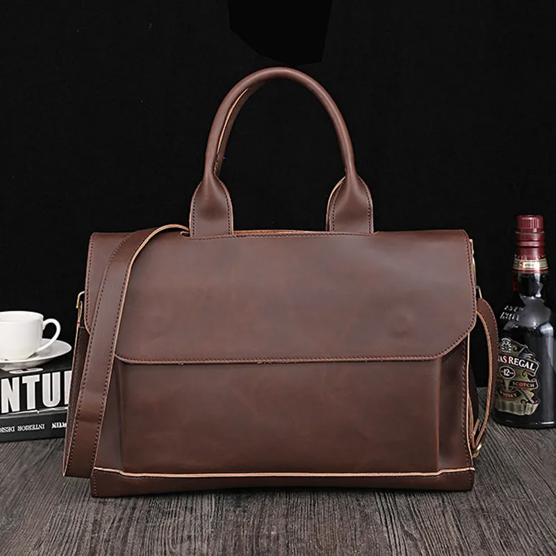 realaiot Men's Handbag, Men's Bag, Pu Leather Shoulder Messenger Business Computer Briefcase For Men Women