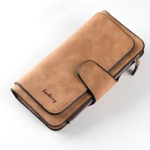 Realaiot Wallet Women Leather Luxury Card Holder Clutch Casual Women Wallets Zipper Pocket Hasp Ladies Wallet Female Purse