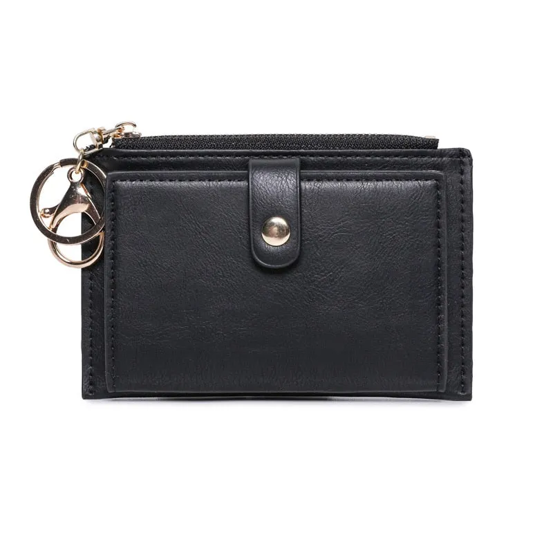 Realaiot Women Fashion Matte Short Wallet PU Leather Zipper Hasp Frosted Ladies Purses Money Coin ID Card Holder Girls Cute Clutch