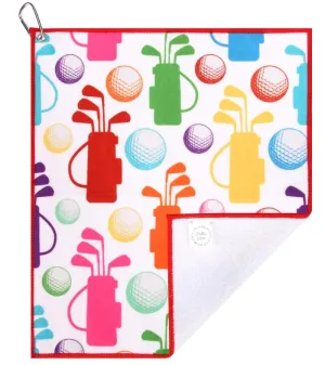 Retro Bags Colorful Golf Towel with Carabiner