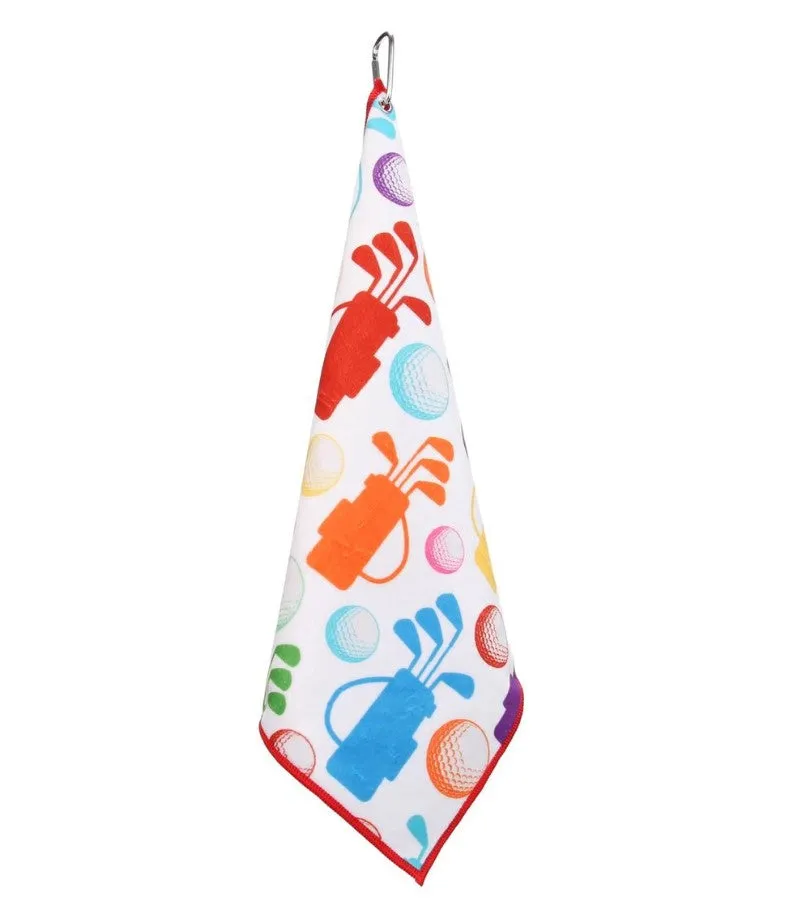 Retro Bags Colorful Golf Towel with Carabiner