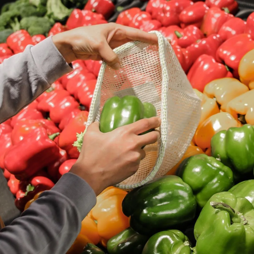 Reusable Organic Cotton Mesh Produce Bags