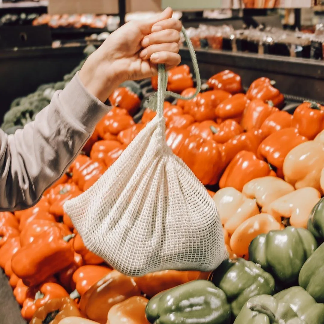 Reusable Organic Cotton Mesh Produce Bags