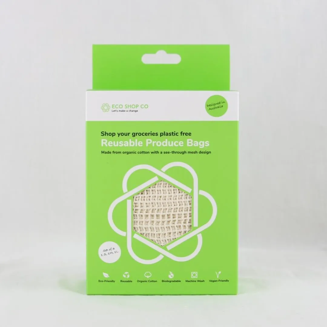 Reusable Organic Cotton Mesh Produce Bags
