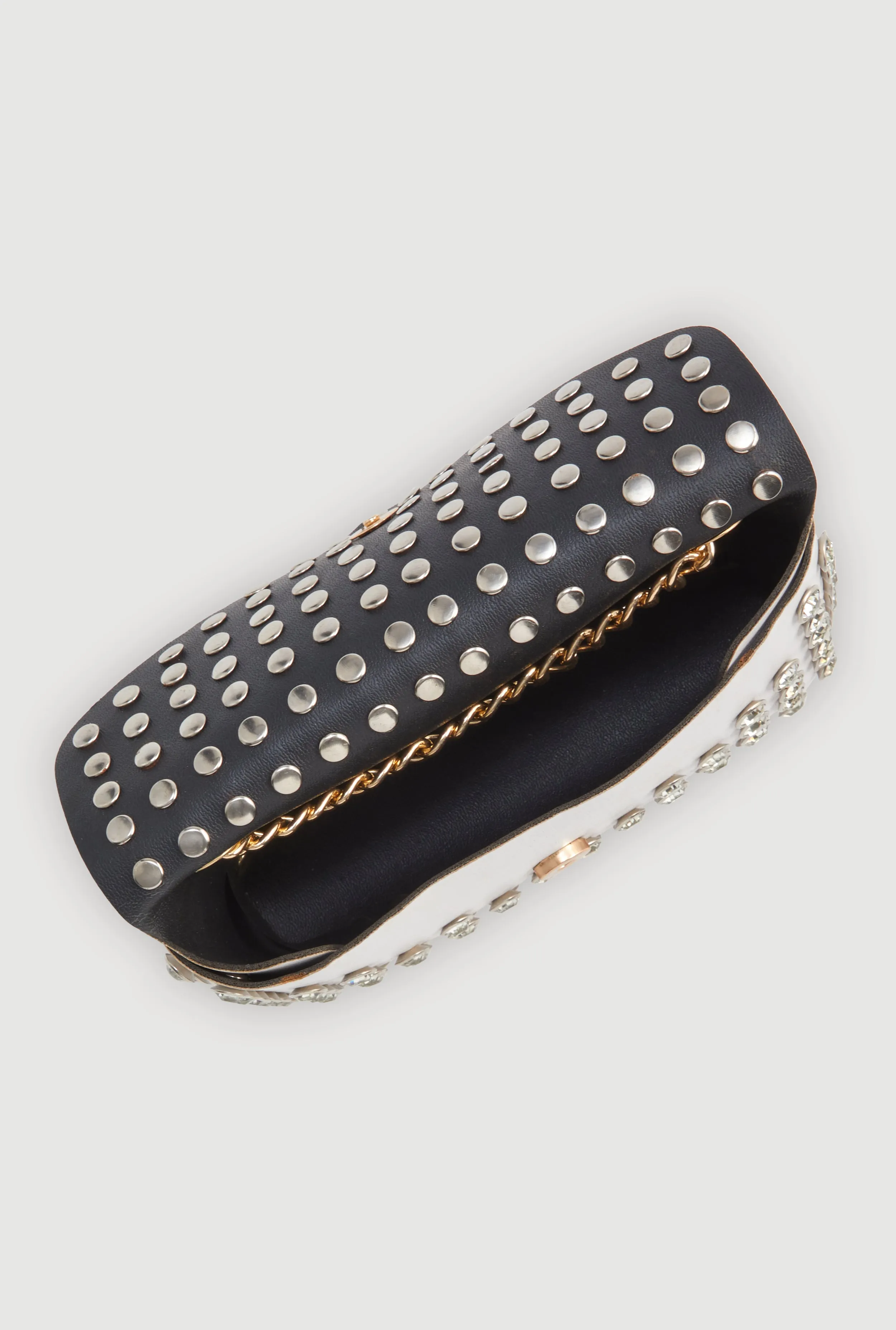 Rhinestone Studded Mini Envelope Crossbody Bag